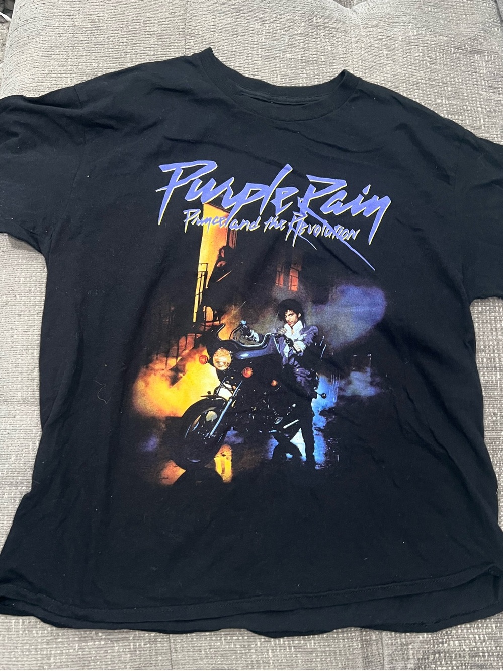 Purple Rain Black Graphic Short Sleeve Tee by Purple Rain